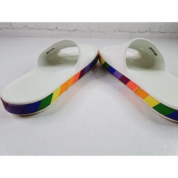 Crocs Crocband Rainbow Block Clogs Slides Sandals Mens 11 Shoes - Picture 5 of 6